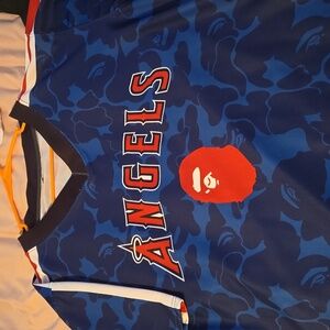 Mitchell & Ness x Bape, Ohtani Jersey, Men's XL, Red, White and Blue